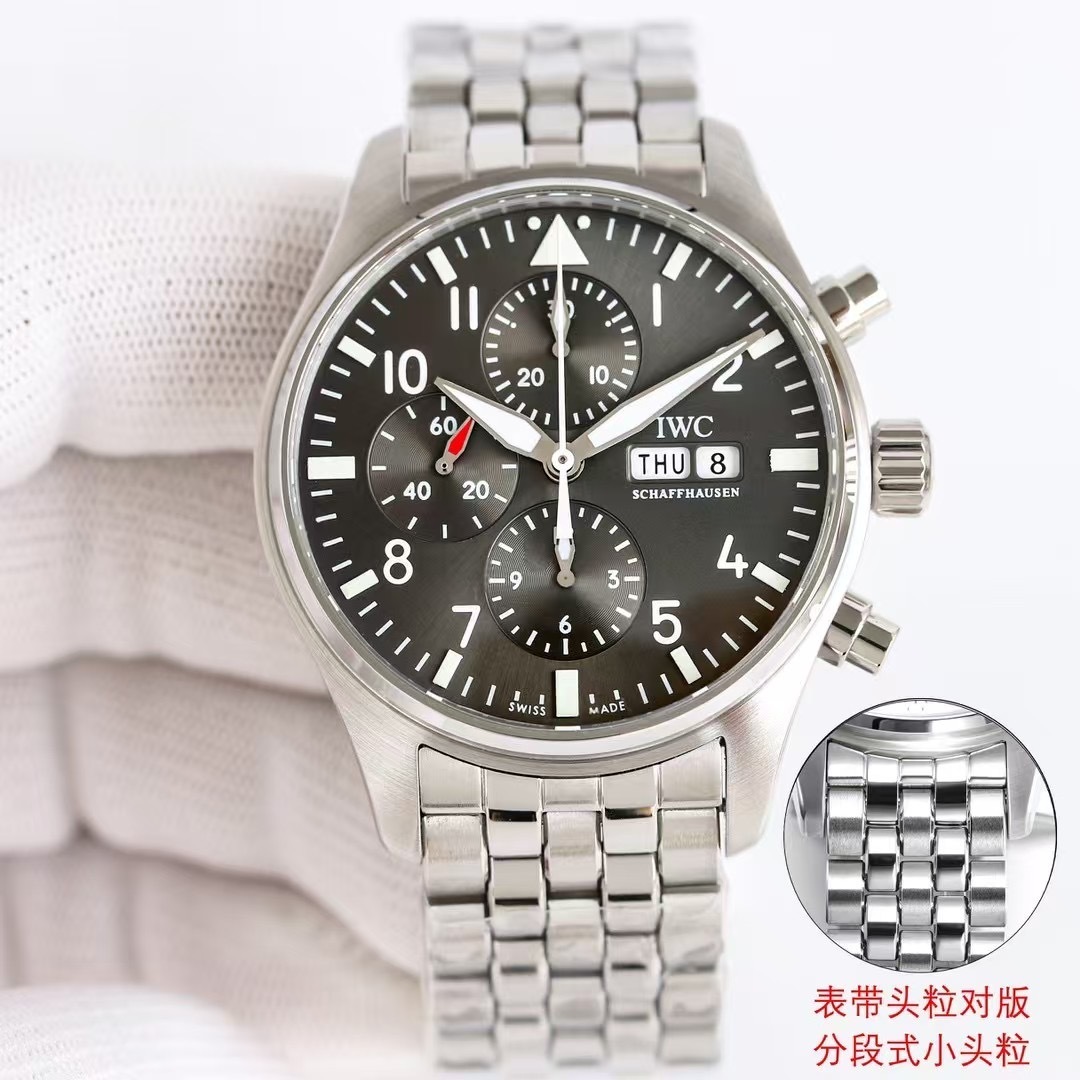 IWC Pilot'S Watch Chronograph Watch, 43mm Black Dial