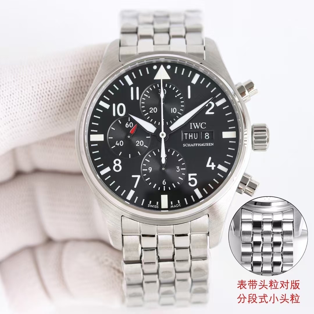 IWC Pilot’S Watch Chronograph Watch, 43mm Black Dial