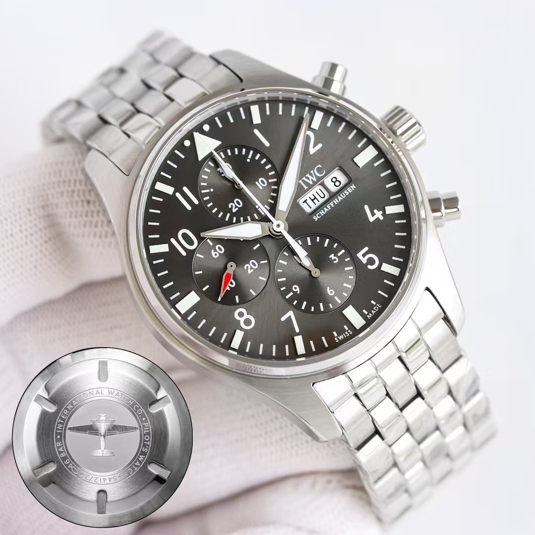 IWC Pilot'S Watch Chronograph Watch, 43mm Black Dial