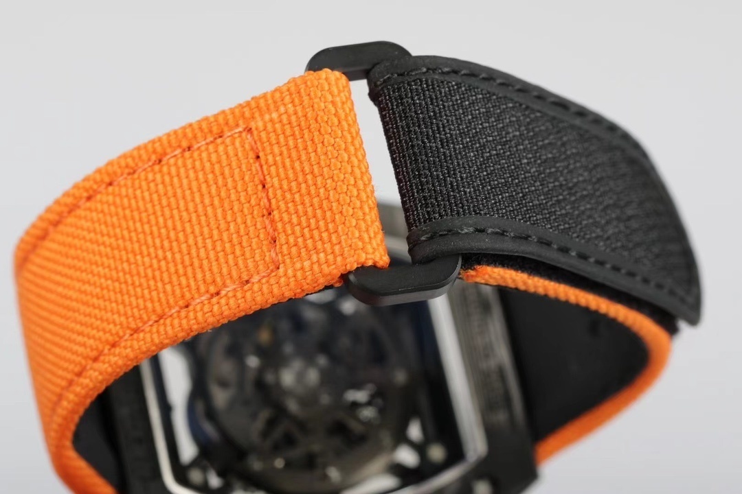 RM 035-01 Rafael Nadal NTPT Carbon on Orange Rubber Strap