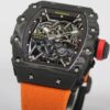 RM 035-01 Rafael Nadal NTPT Carbon on Orange Rubber Strap