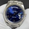 Rolex Day-Date 40mm 228239 White Gold Fluted Bezel Blue Roman Dial President