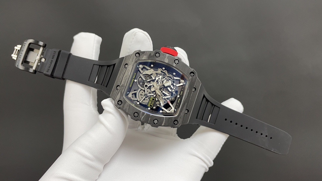 Top-grade watches 04336 Richard Mille Rep 1 1 RM35-01 Rafael Nadal Carbon NTPT Black BBR 44.5mm Watch
