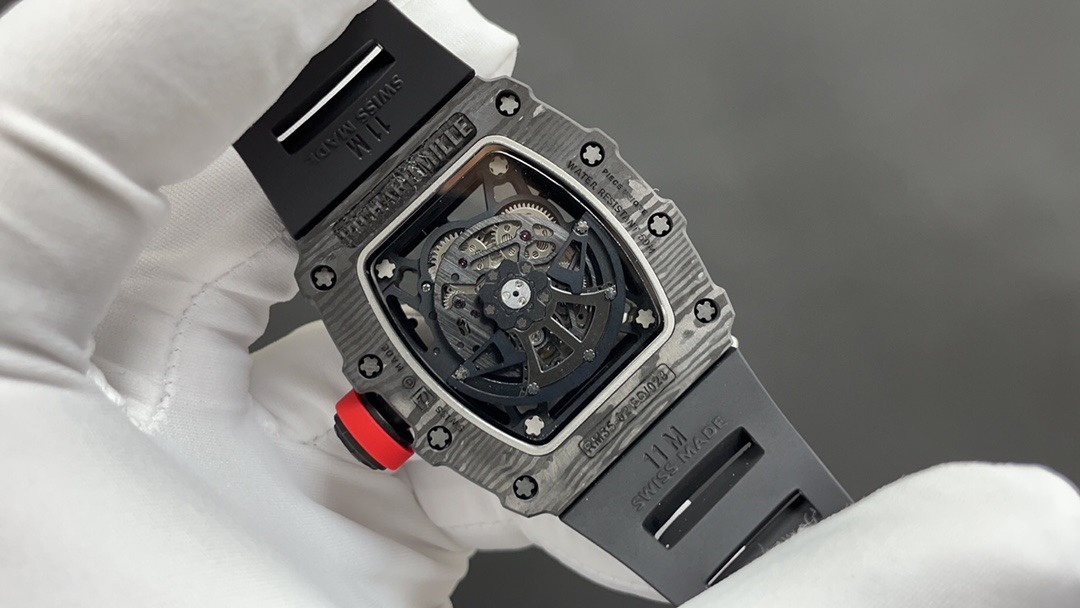 Top-grade watches 04336 Richard Mille Rep 1 1 RM35-01 Rafael Nadal Carbon NTPT Black BBR 44.5mm Watch