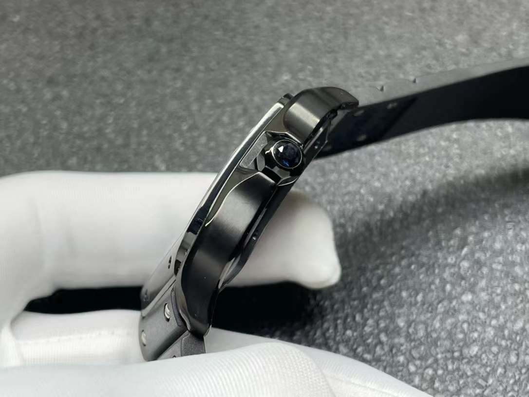 CARTIER Santos Lm De Cartier Watch WSSA0039 Black Men's Used Watch