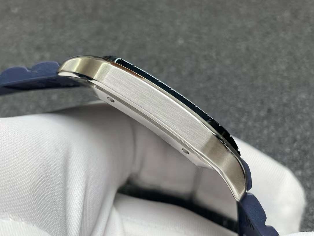 Cartier Santos De Cartier Large Model, Automatic Movement, Steel, PVD, Interchangeable Metal And Rubber Straps