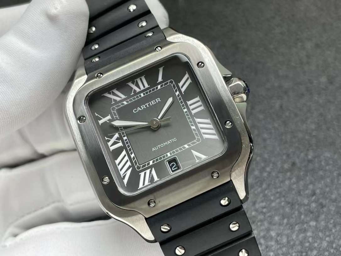 Cartier Santos Large Stainless Steel Automatic Watch -WSSA0037