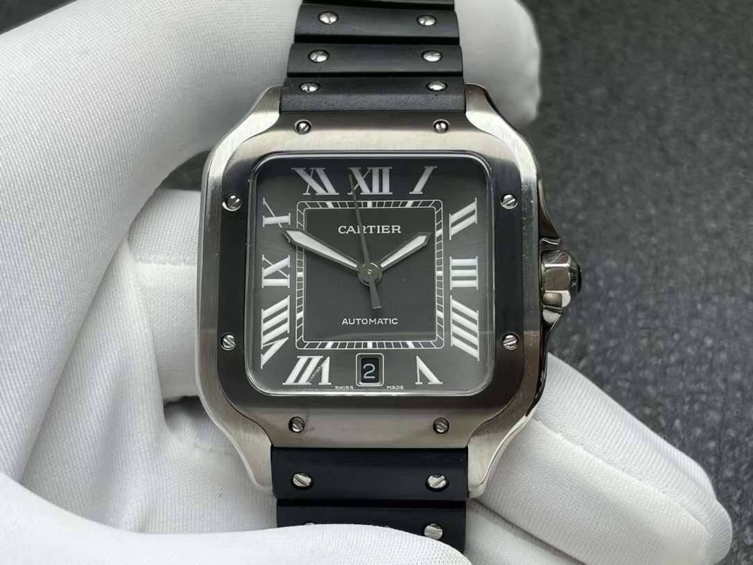 Cartier Santos Large Stainless Steel Automatic Watch -WSSA0037