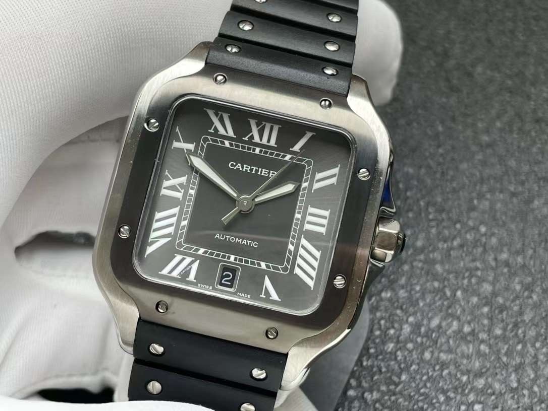 Cartier Santos Large Stainless Steel Automatic Watch -WSSA0037