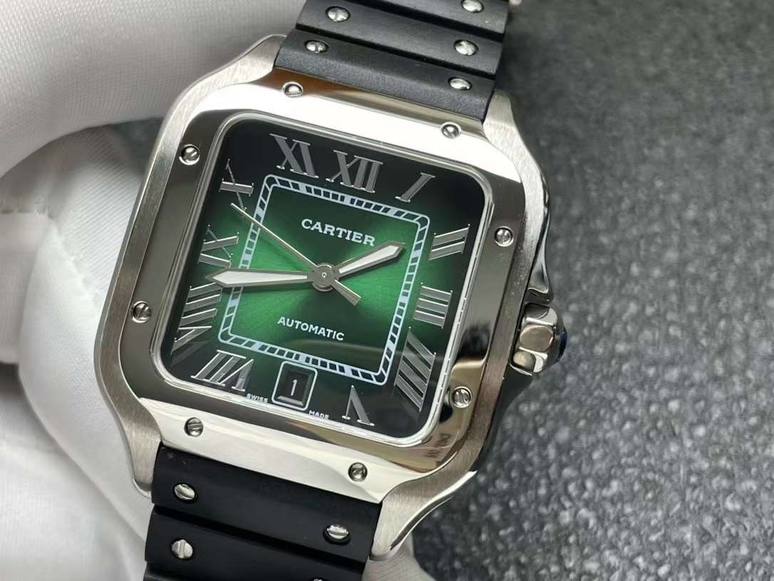 Cartier Replica Watch  BST Santos Blue Dial Steel Case