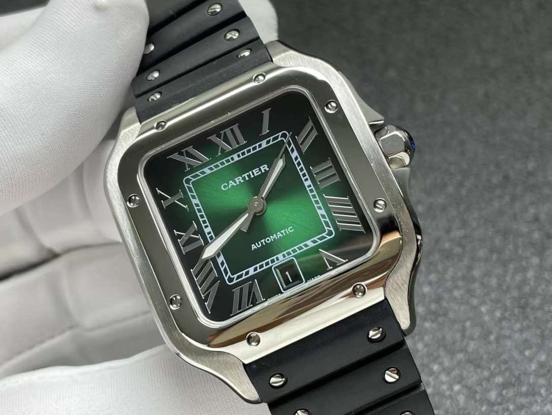 Cartier Replica Watch  BST Santos Blue Dial Steel Case