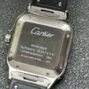 Top-grade watches 04599 Santos de Cartier 40mm White Dial in Steel on Black Rubber