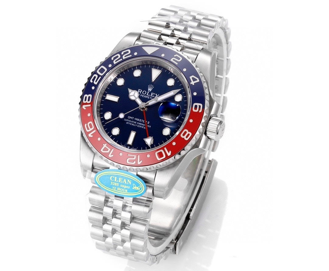 Rolex 40mm GMT Master II 116710 Refinished Blue Dial Seen On Pepsi 126719BLRO BL