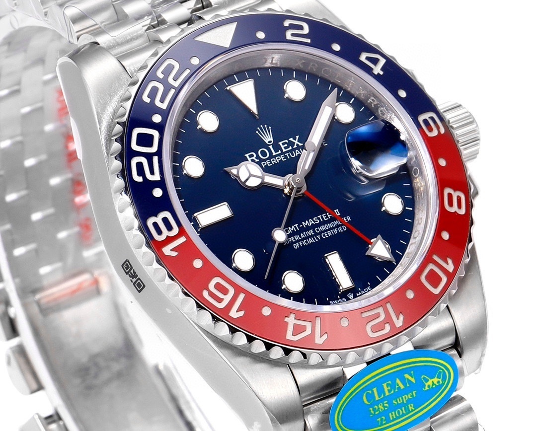 Rolex 40mm GMT Master II 116710 Refinished Blue Dial Seen On Pepsi 126719BLRO BL
