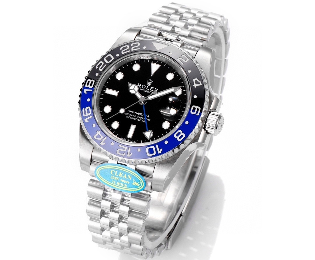 Top-grade watches 04659 Rolex GMT-Master II 126710BLNR 40mm Batman Black And Blue Bezel Oyster Bracelet