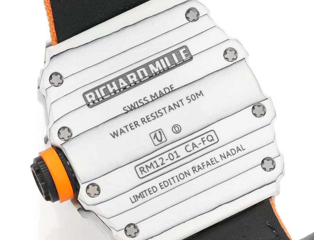 RM 012-01 Tourbillon White NTPT Carbon on Orange Rubb