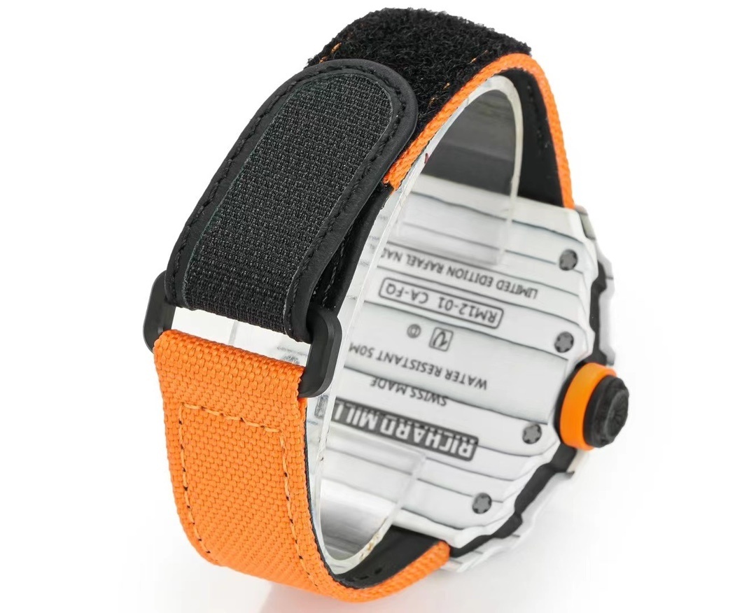RM 012-01 Tourbillon White NTPT Carbon on Orange Rubb