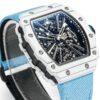 RM 012-01 Tourbillon White NTPT Carbon on Blue Rubber