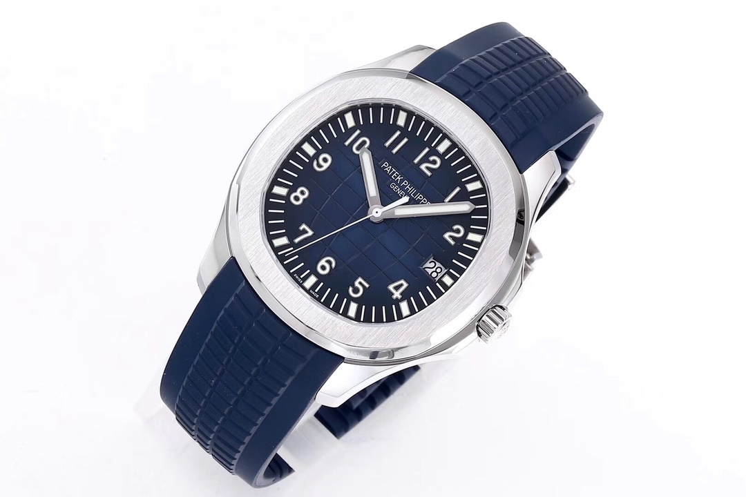 Patek Philippe Aquanaut 5168G Blue Dial & Rubber Strap White Gold