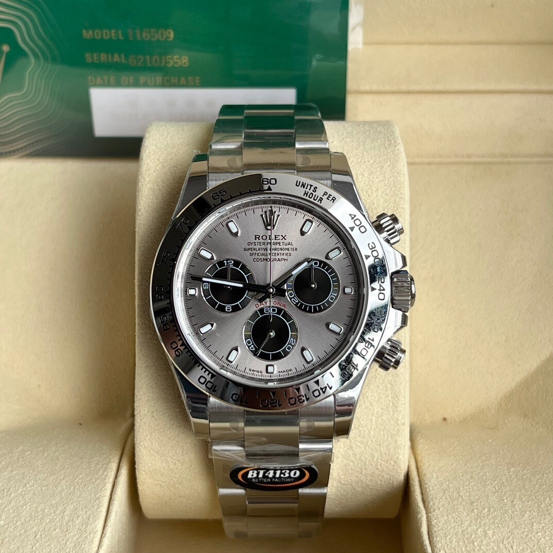 Top-grade watches 05589 Rolex Daytona NEW 2025 Daytona 40mm 126509 White Gold Silver Ghost Dial