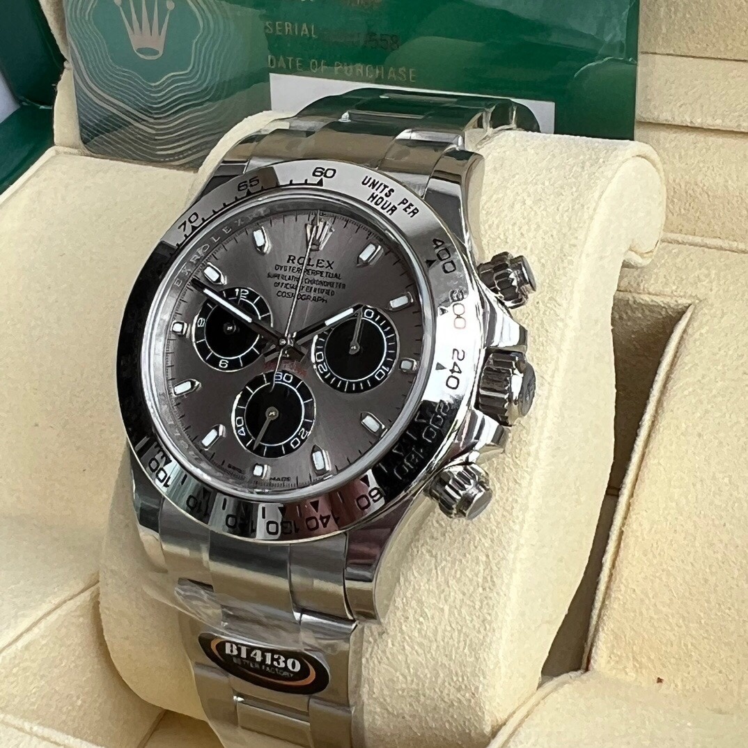Rolex Daytona NEW 2025 Daytona 40mm 126509 White Gold Silver Ghost Dial