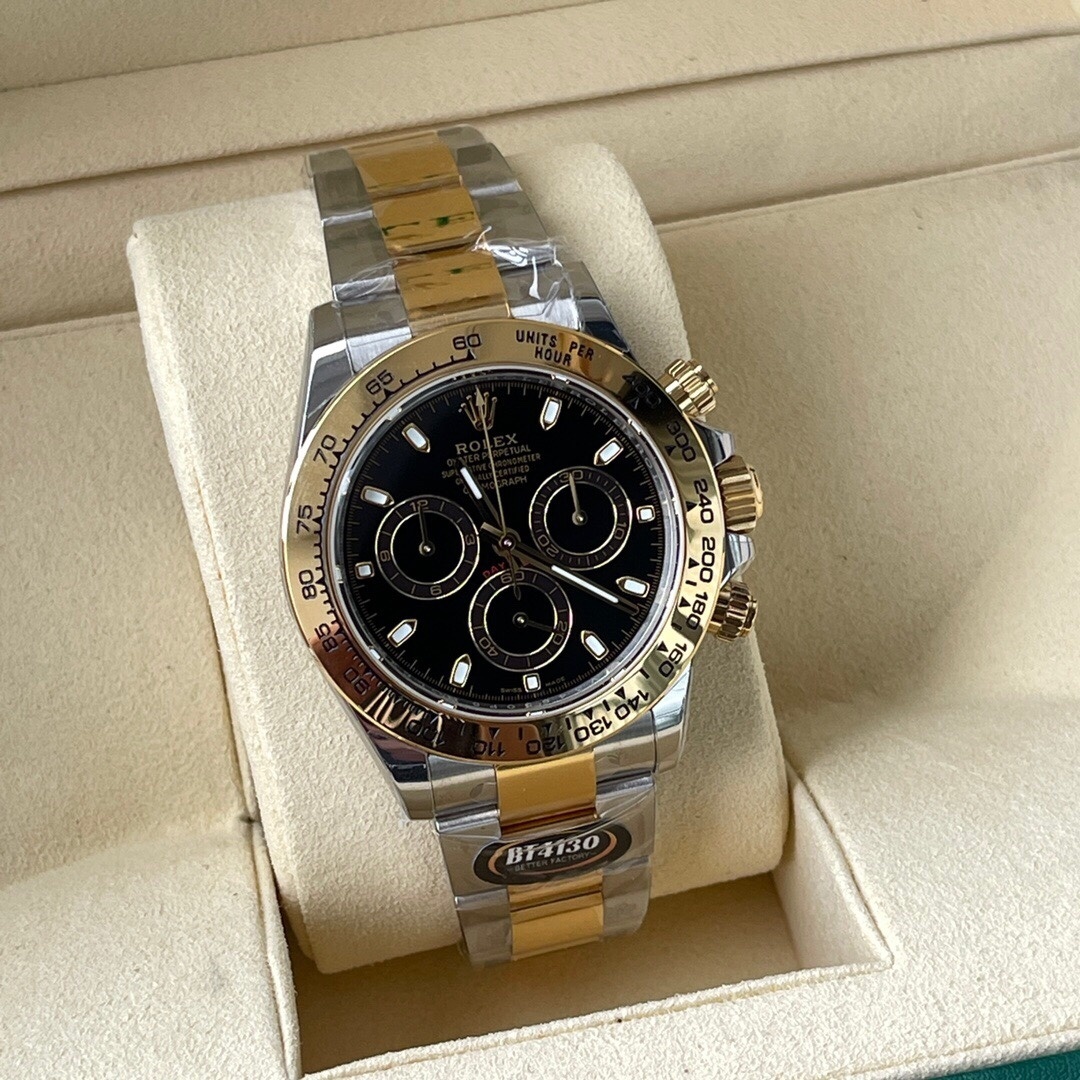Top-grade watches 05609 Rolex Daytona ref 116503 steel/gold - Black dial