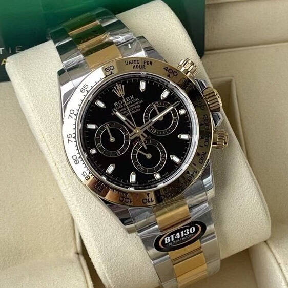 Top-grade watches 05609 Rolex Daytona ref 116503 steel/gold - Black dial