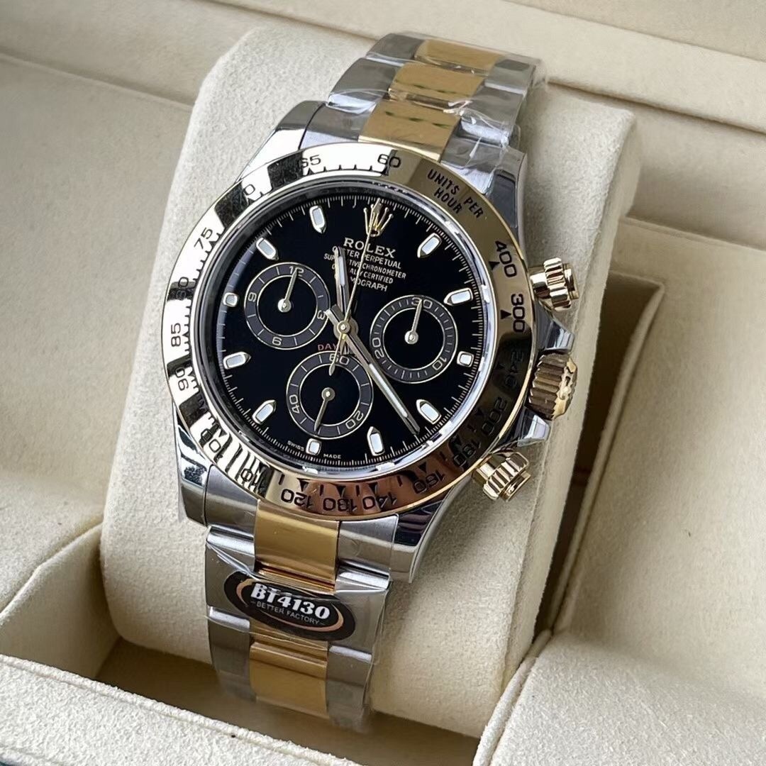 Top-grade watches 05609 Rolex Daytona ref 116503 steel/gold - Black dial