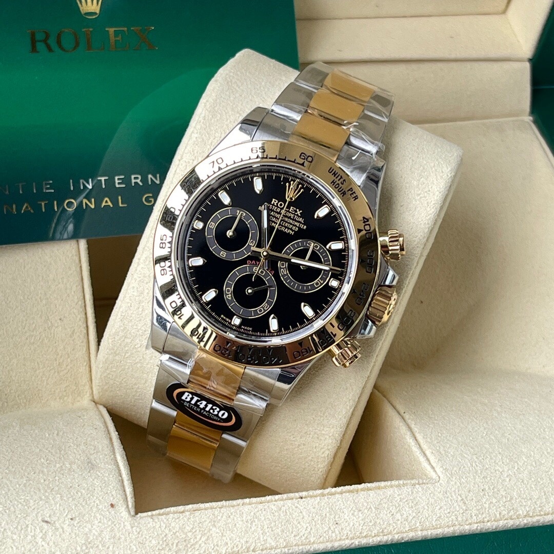 Top-grade watches 05609 Rolex Daytona ref 116503 steel/gold - Black dial