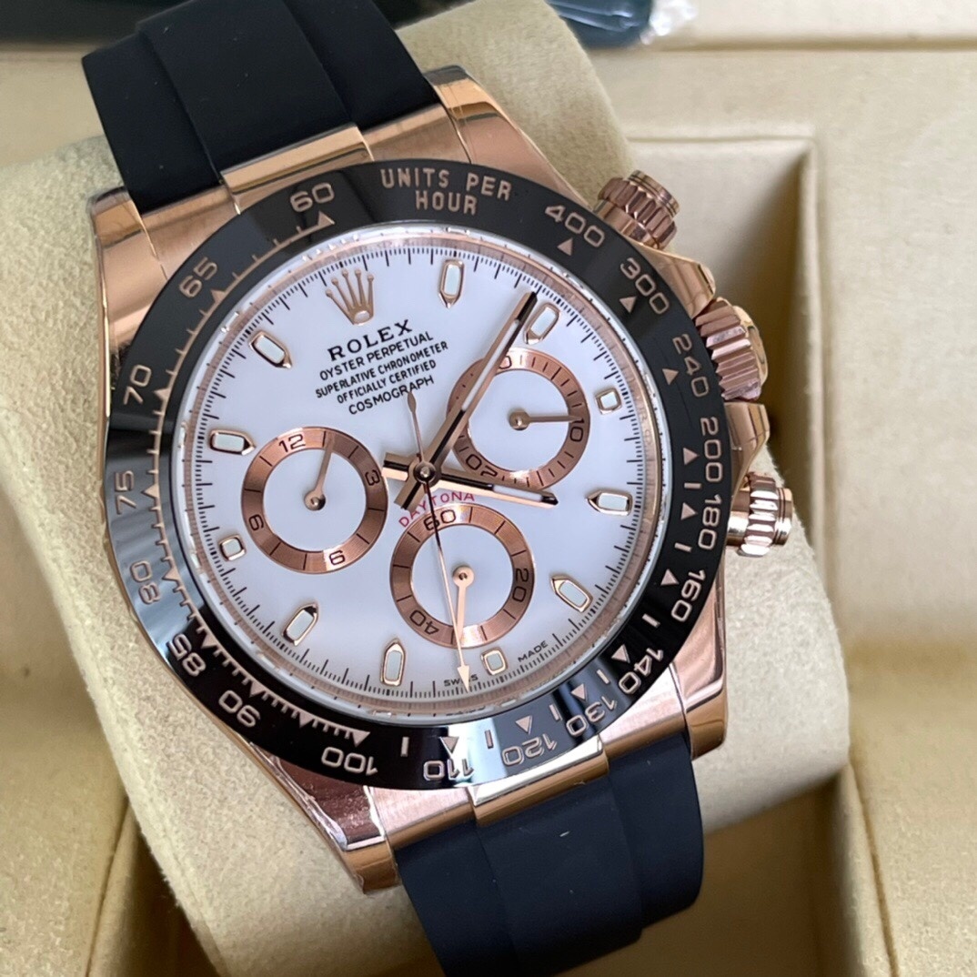 Rolex Daytona Cosmograph Automatic 40mm 18k Rose Gold Ivory Dial Men's 116515LN