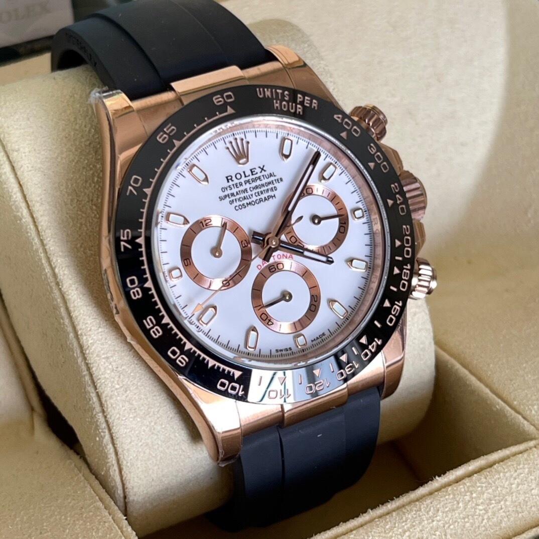 Rolex Daytona Cosmograph Automatic 40mm 18k Rose Gold Ivory Dial Men's 116515LN