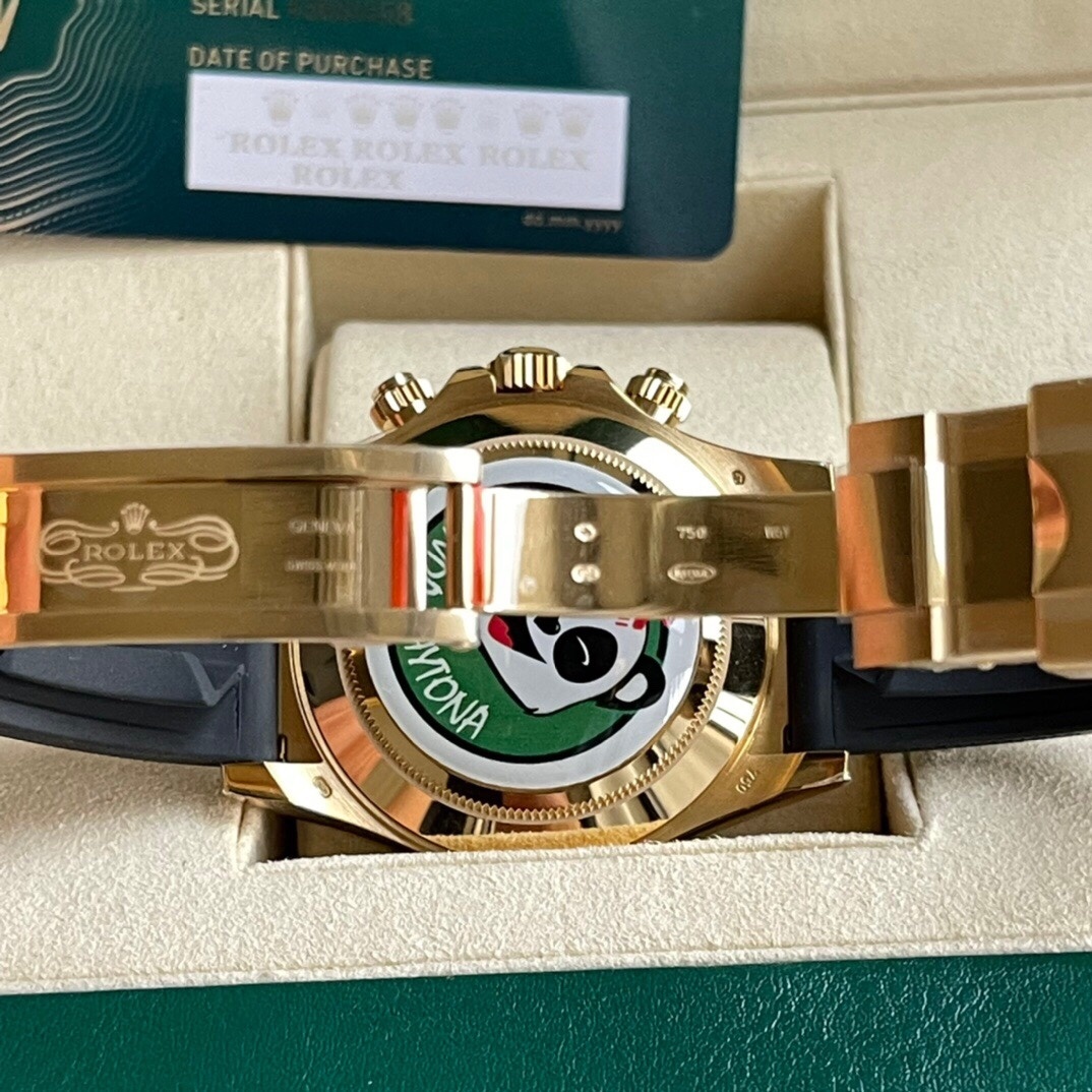 Rolex Daytona Yellow Gold Oyster-Flex Black Diamond Dial 116518LN *2023*