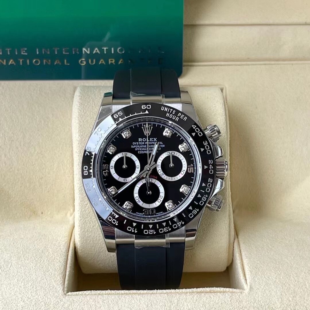 Rolex Cosmograph Daytona 116519LN White Gold Ceramic Black Dial Watch B&P