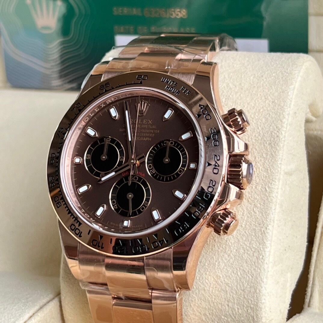 Rolex Daytona 40mm 126505 18k Rose Gold Chocolate Dial