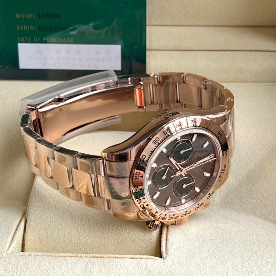 Rolex Daytona 40mm 126505 18k Rose Gold Chocolate Dial