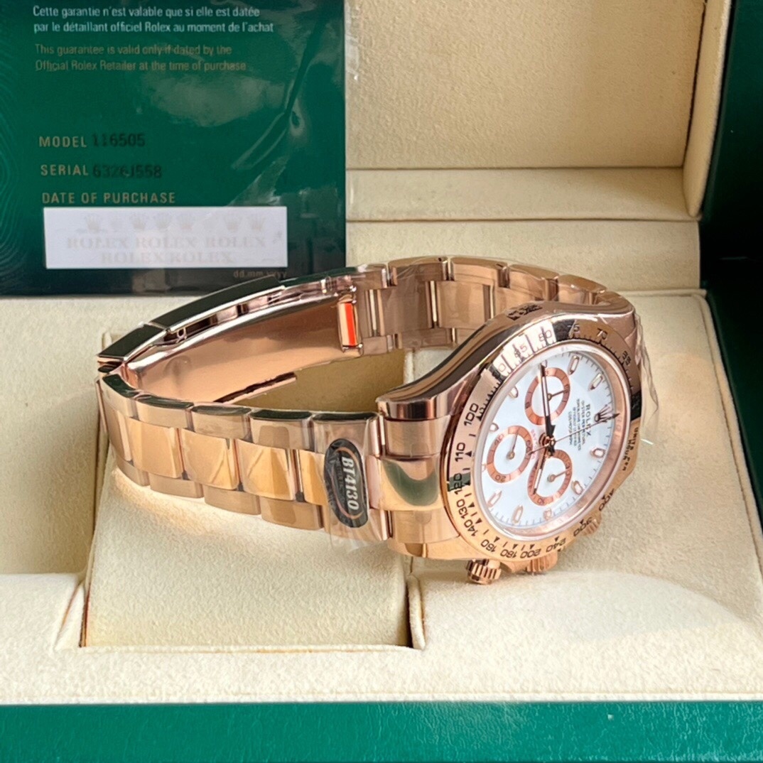 Rolex Cosmograph Daytona 116505 Pink Oyster Bracelet with Pink Bezel