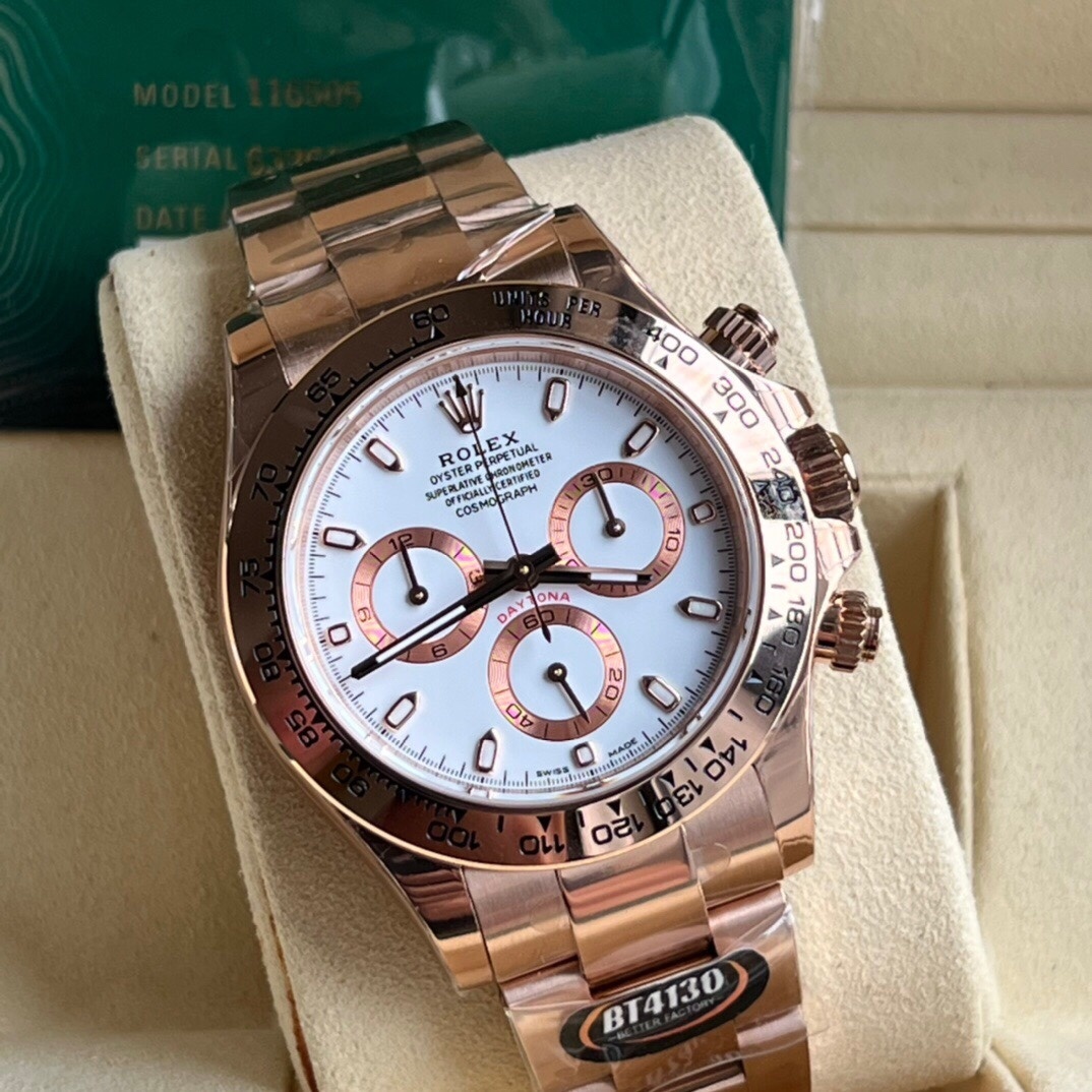 Rolex Cosmograph Daytona 116505 Pink Oyster Bracelet with Pink Bezel