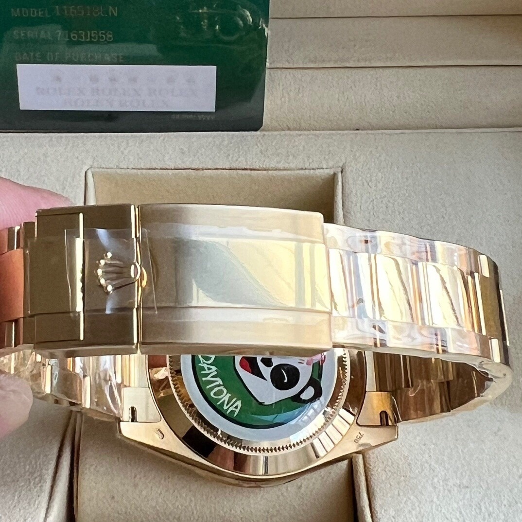 Rolex Cosmograph Daytona 116508 Yellow Gold Oyster Black Index Dial 40mm Watch