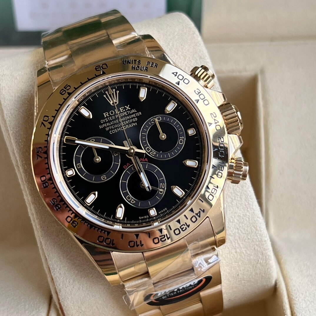 Rolex Cosmograph Daytona 116508 Yellow Gold Oyster Black Index Dial 40mm Watch