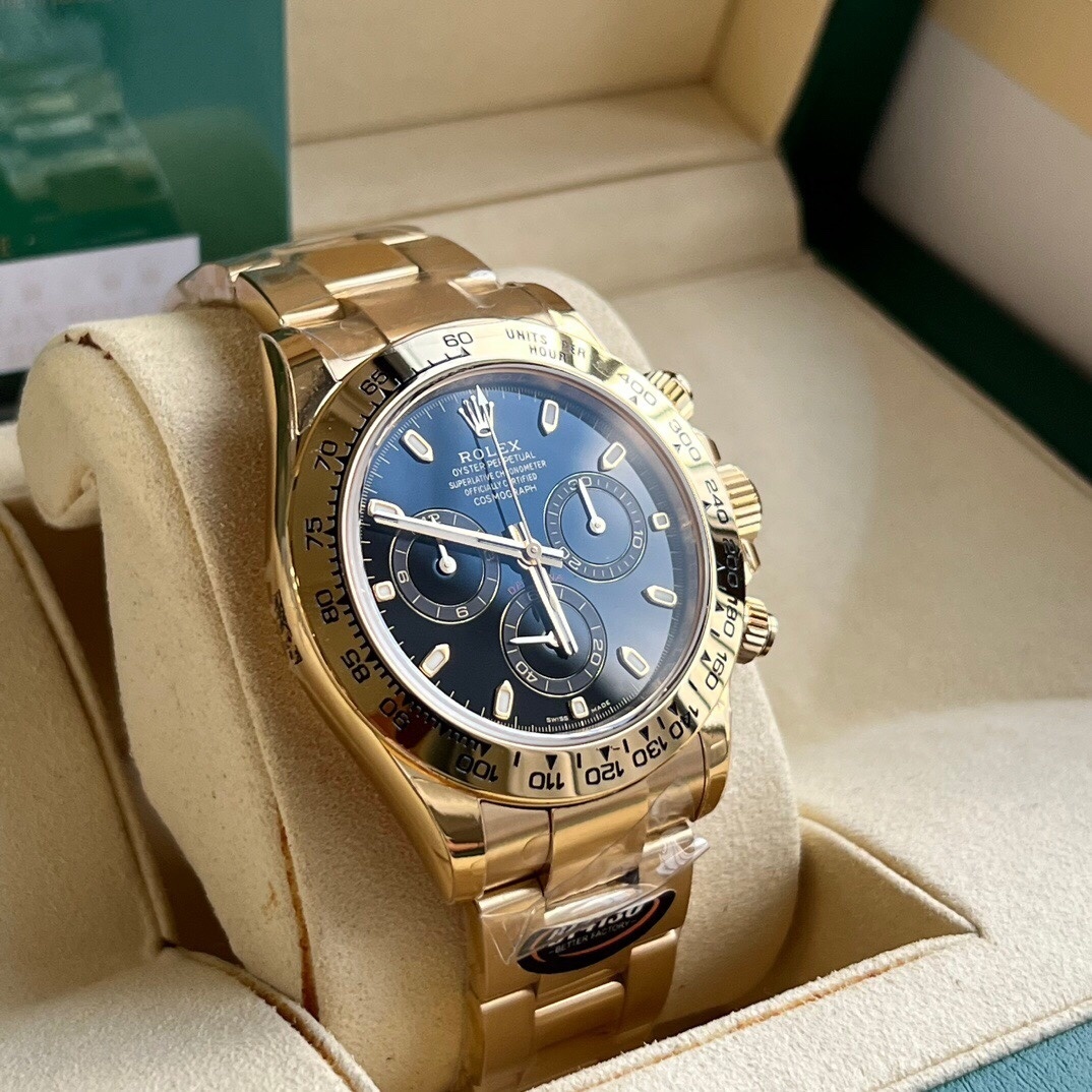 Rolex Cosmograph Daytona 116508 Yellow Gold Oyster Black Index Dial 40mm Watch