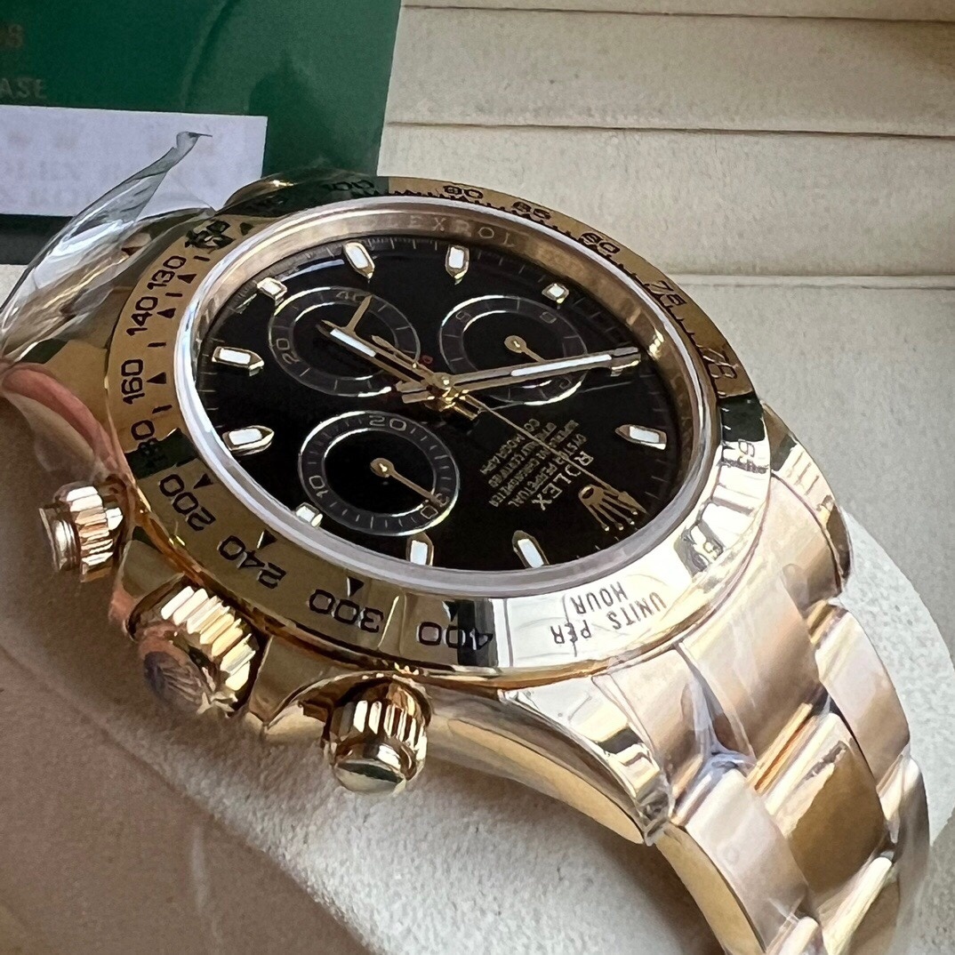 Rolex Cosmograph Daytona 116508 Yellow Gold Oyster Black Index Dial 40mm Watch