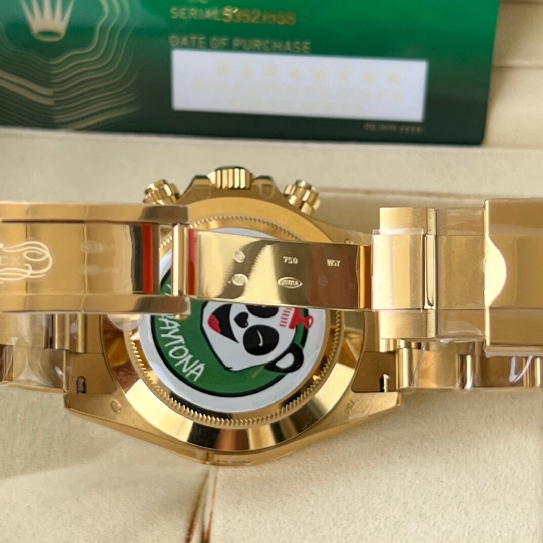 Top-grade watches 06029 Rolex Daytona Yellow Gold Green Dial 116508