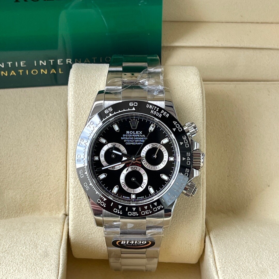 Top-grade watches 06089 Rolex Daytona Cosmograph Black Panda Dial (116500LN)