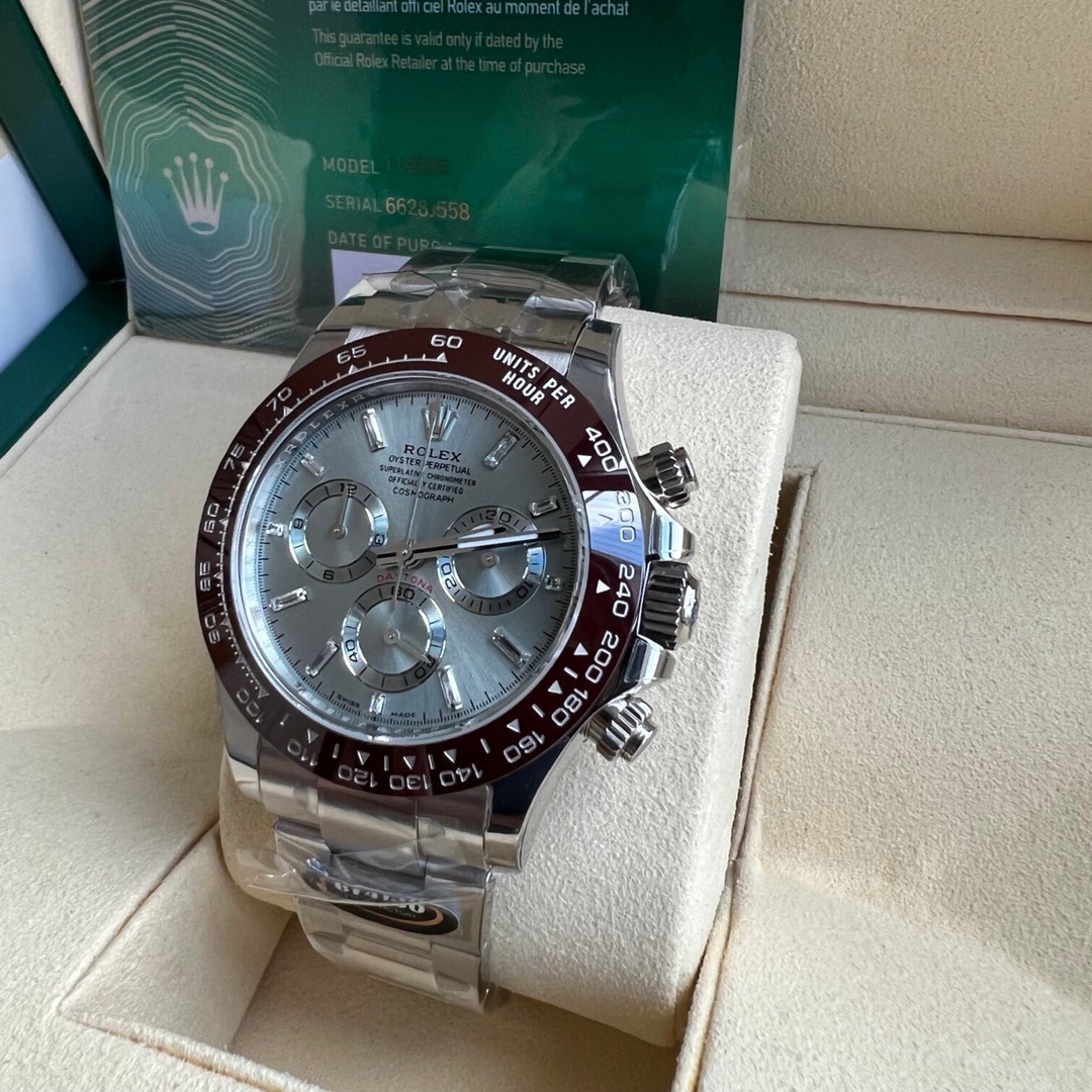Rolex Daytona Chronograph Platinum Ice Blue Dial Watch B/P '23' 116506