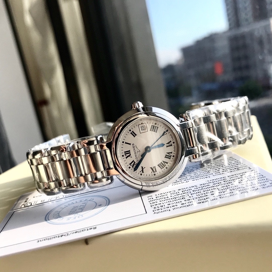 Longines primaluna women's watch l8.110.4.71.6 steel strap 26.50mm