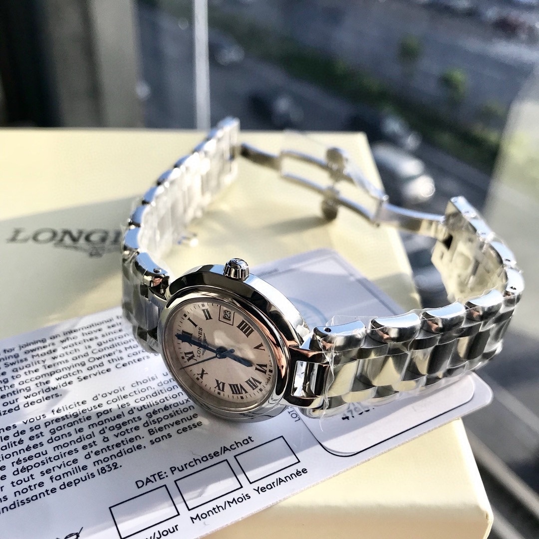 Longines primaluna women's watch l8.110.4.71.6 steel strap 26.50mm