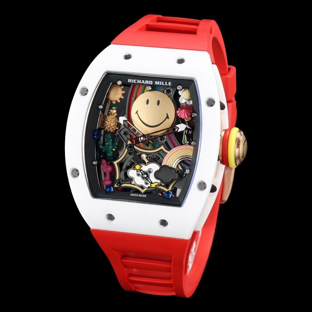 Richard Mille RM 88 Smiley Automatic Tourbillon Watch strap red