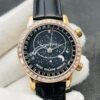 Patek Philippe Grand Complications 6104R-001 Rep 1:1 Watch Rose Gold Case Black Galaxy Dial Leather Strap