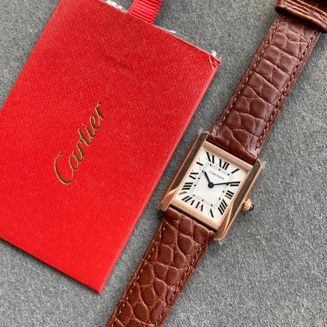 Cartier Tank Solo 18k Rose Gold Ref. 3167 Large 27.5mm w/ Original Buckle