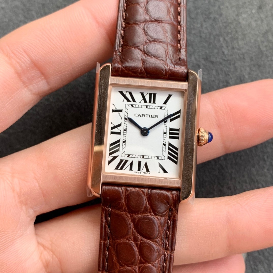 Cartier Tank Solo 18k Rose Gold Ref. 3167 Large 27.5mm w/ Original Buckle